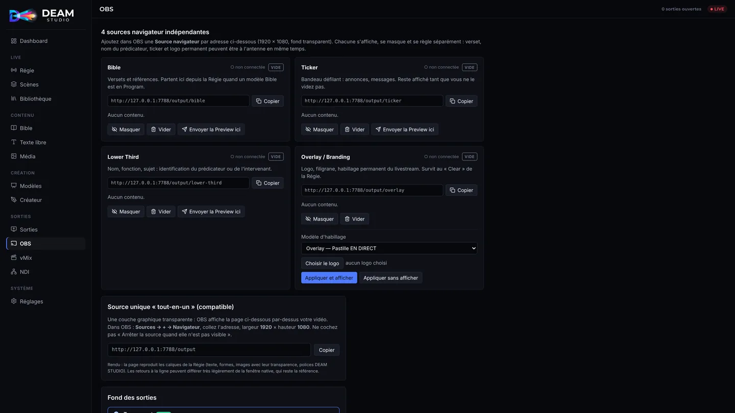 Capture : Intégration OBS
