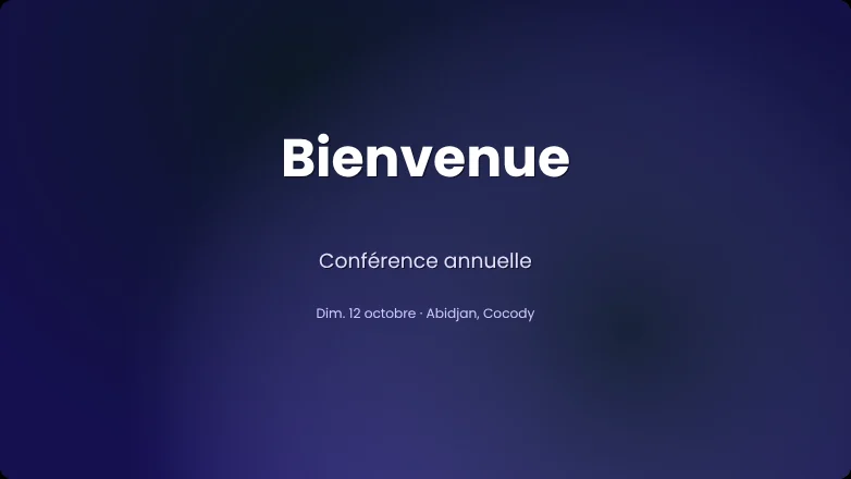Aperçu du modèle Accueil — Bienvenue